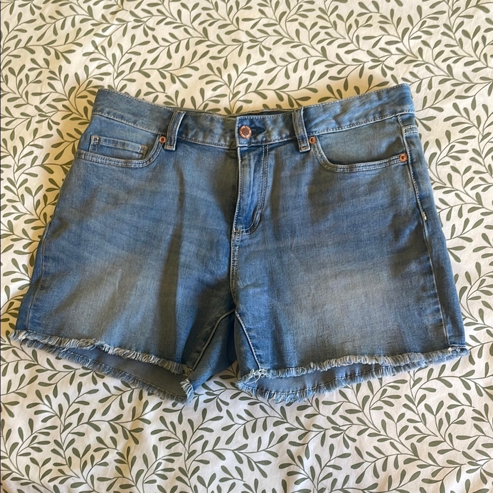 Joe Fresh Blue Jean Shorts High-Waisted Distressed